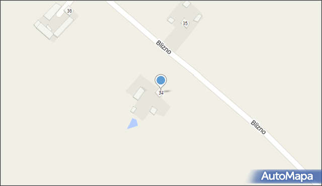 Blizno, Blizno, 34, mapa Blizno