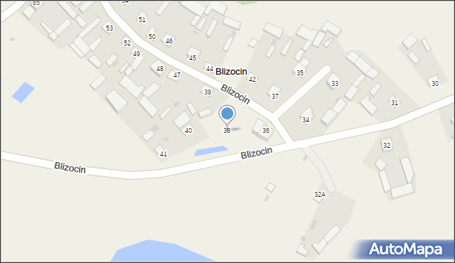 Blizocin, Blizocin, 38, mapa Blizocin