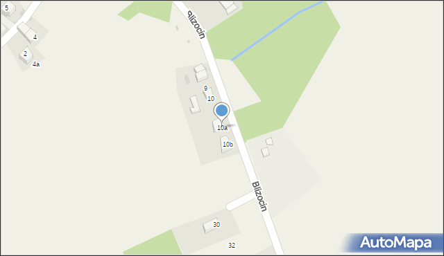 Blizocin, Blizocin, 10a, mapa Blizocin