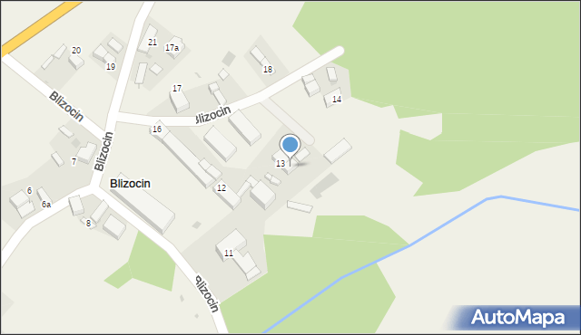 Blizocin, Blizocin, 13a, mapa Blizocin