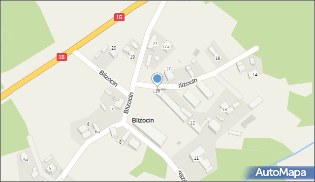 Blizocin, Blizocin, 16, mapa Blizocin