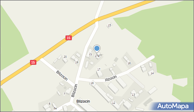 Blizocin, Blizocin, 17a, mapa Blizocin