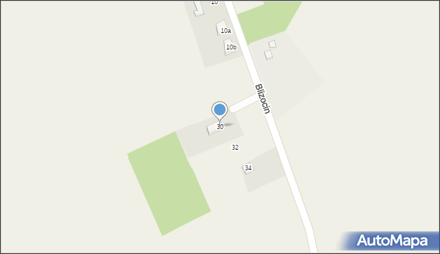 Blizocin, Blizocin, 30, mapa Blizocin