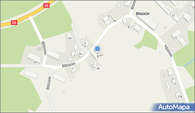 Blizocin, Blizocin, 4, mapa Blizocin