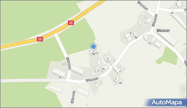 Blizocin, Blizocin, 5a, mapa Blizocin