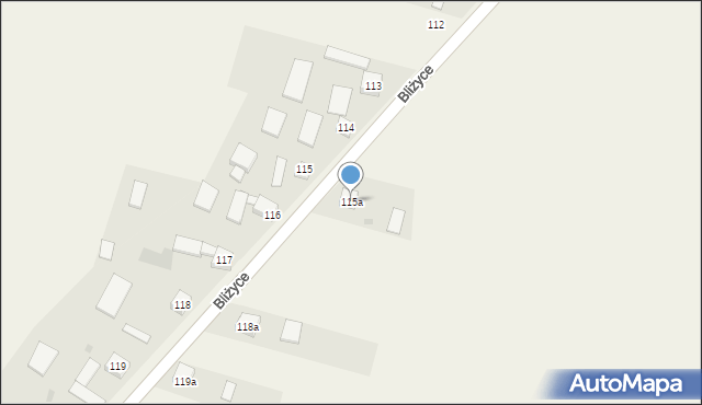 Bliżyce, Bliżyce, 115a, mapa Bliżyce