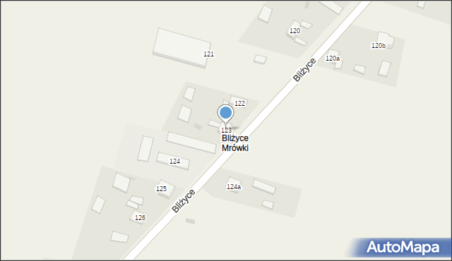 Bliżyce, Bliżyce, 123, mapa Bliżyce