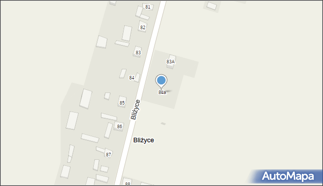 Bliżyce, Bliżyce, 84a, mapa Bliżyce