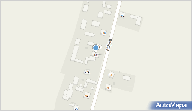 Bliżyce, Bliżyce, 91, mapa Bliżyce