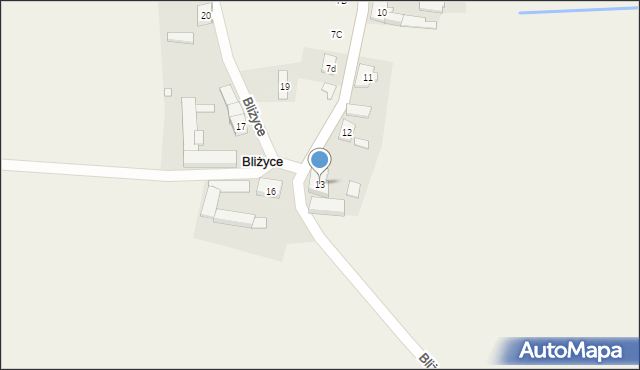 Bliżyce, Bliżyce, 13, mapa Bliżyce