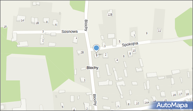 Blochy, Blochy, 9, mapa Blochy