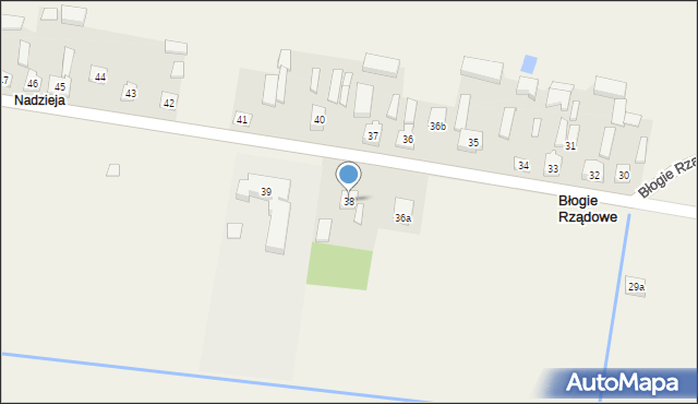 Błogie Rządowe, Błogie Rządowe, 38, mapa Błogie Rządowe