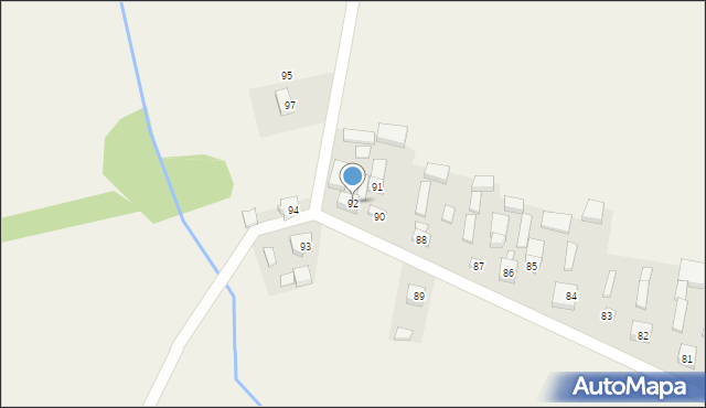 Błogie Rządowe, Błogie Rządowe, 92, mapa Błogie Rządowe