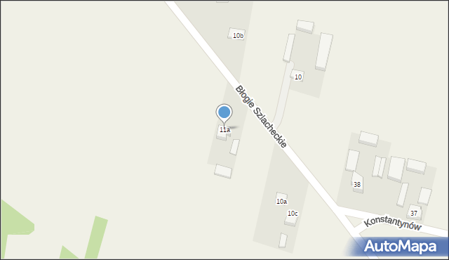 Błogie Szlacheckie, Błogie Szlacheckie, 11a, mapa Błogie Szlacheckie