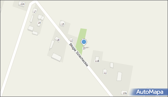 Błogie Szlacheckie, Błogie Szlacheckie, 13, mapa Błogie Szlacheckie