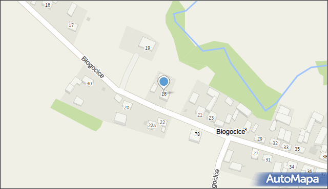 Błogocice, Błogocice, 18, mapa Błogocice