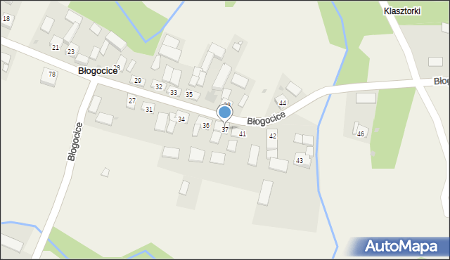 Błogocice, Błogocice, 37, mapa Błogocice