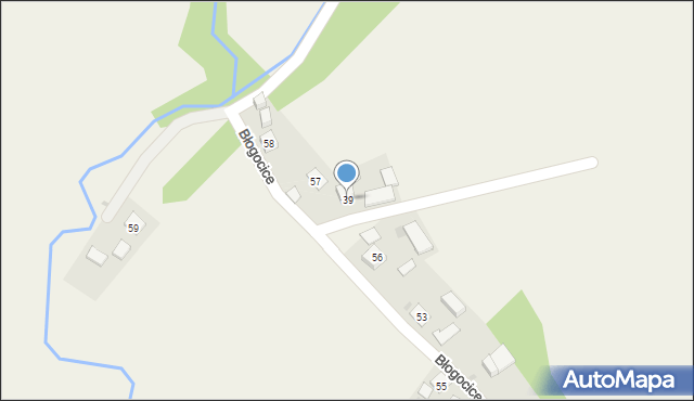 Błogocice, Błogocice, 39, mapa Błogocice