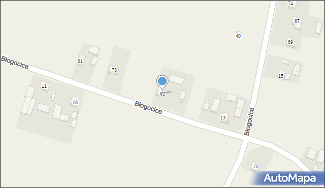 Błogocice, Błogocice, 62, mapa Błogocice