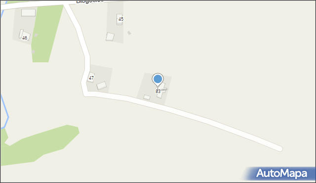 Błogocice, Błogocice, 83, mapa Błogocice