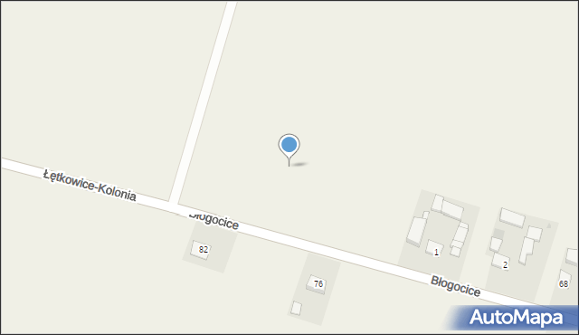 Błogocice, Błogocice, 85, mapa Błogocice