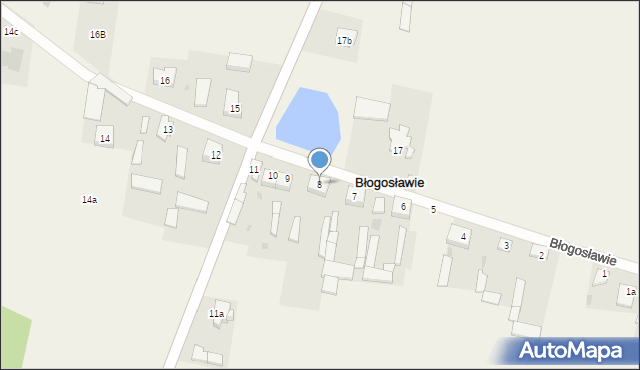 Błogosławie, Błogosławie, 8, mapa Błogosławie