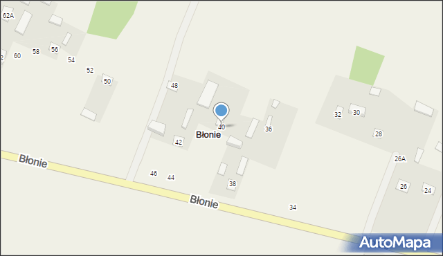 Błonie, Błonie, 40, mapa Błonie
