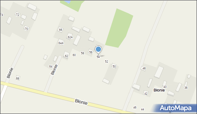 Błonie, Błonie, 54, mapa Błonie