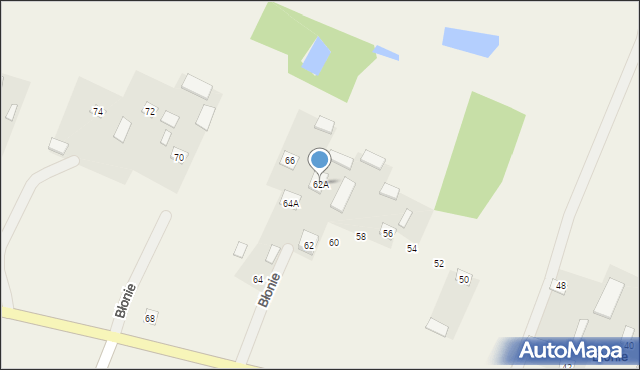 Błonie, Błonie, 62A, mapa Błonie