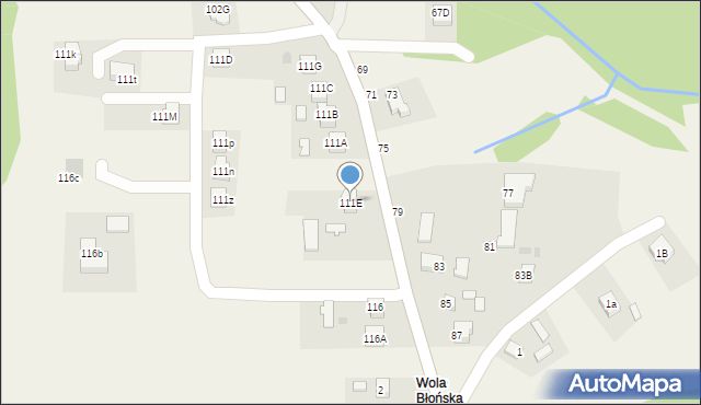 Błonie, Błonie, 111E, mapa Błonie