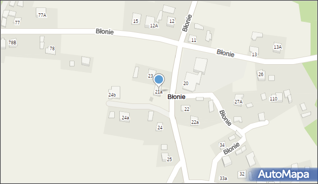Błonie, Błonie, 21a, mapa Błonie