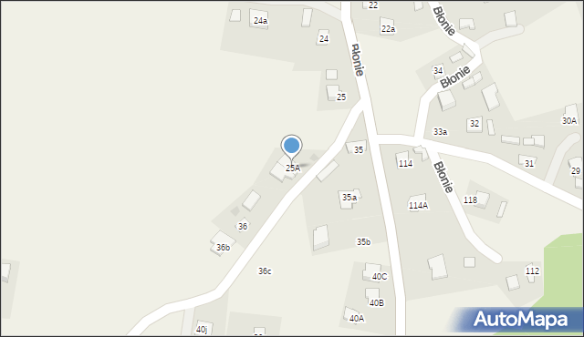 Błonie, Błonie, 25A, mapa Błonie