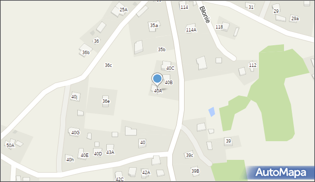 Błonie, Błonie, 40A, mapa Błonie