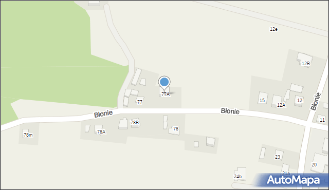 Błonie, Błonie, 77A, mapa Błonie