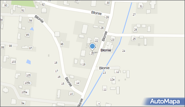 Błonie, Błonie, 20, mapa Błonie