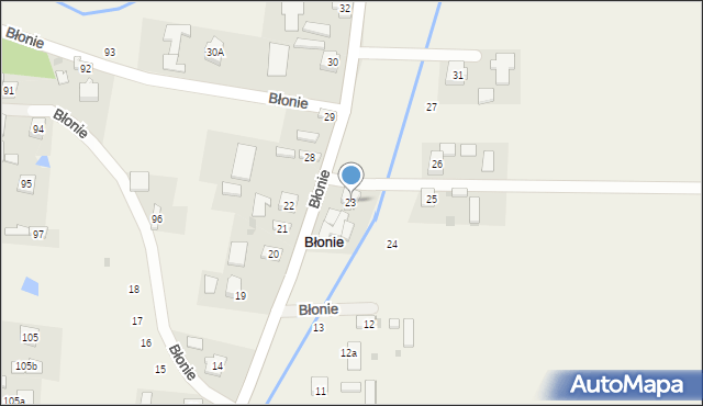 Błonie, Błonie, 23, mapa Błonie