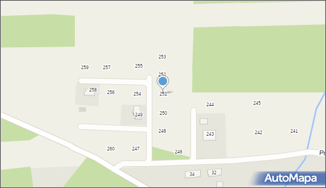 Błonie, Błonie, 251, mapa Błonie