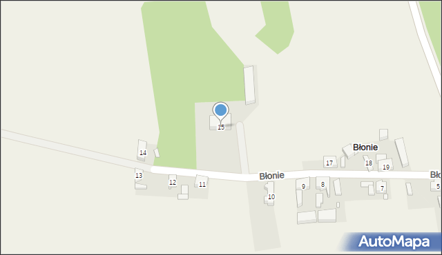 Błonie, Błonie, 15, mapa Błonie