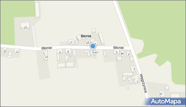 Błonie, Błonie, 7, mapa Błonie