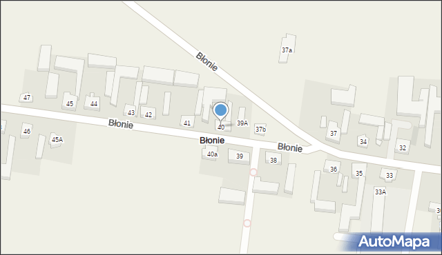 Błonie, Błonie, 40, mapa Błonie