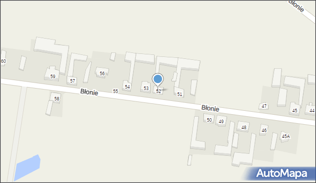 Błonie, Błonie, 52, mapa Błonie