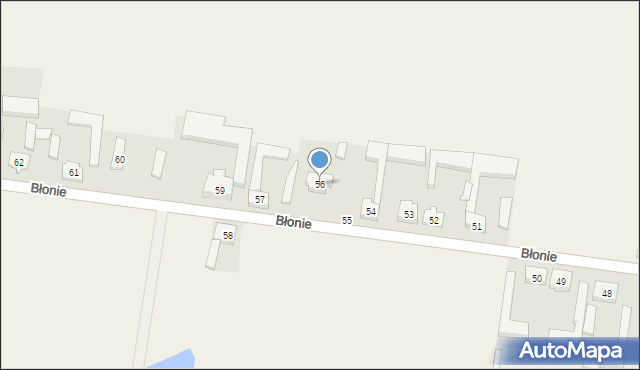 Błonie, Błonie, 56, mapa Błonie