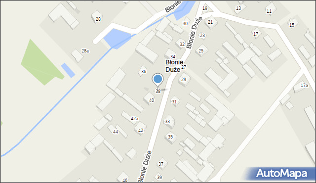Błonie Duże, Błonie Duże, 38, mapa Błonie Duże