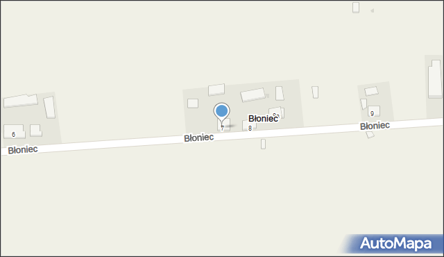 Błoniec, Błoniec, 7, mapa Błoniec