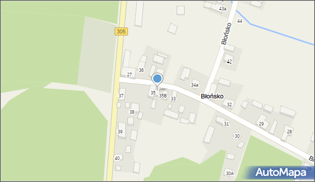 Błońsko, Błońsko, 35a, mapa Błońsko