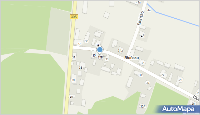 Błońsko, Błońsko, 35B, mapa Błońsko