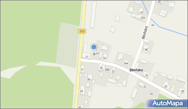 Błońsko, Błońsko, 36, mapa Błońsko