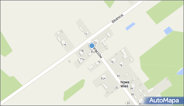 Błotnica, Błotnica, 77, mapa Błotnica