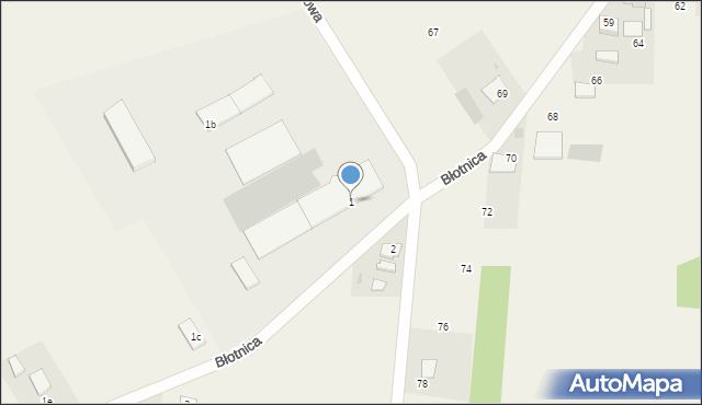 Błotnica, Błotnica, 1, mapa Błotnica