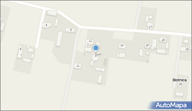 Błotnica, Błotnica, 13, mapa Błotnica